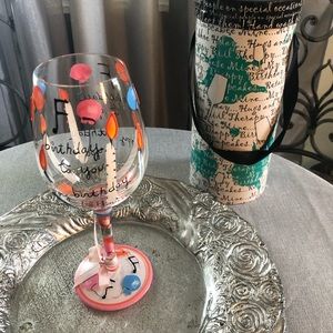 DELISH HAND PAINTED STEMWARE “HAPPY BIRTHDAY”